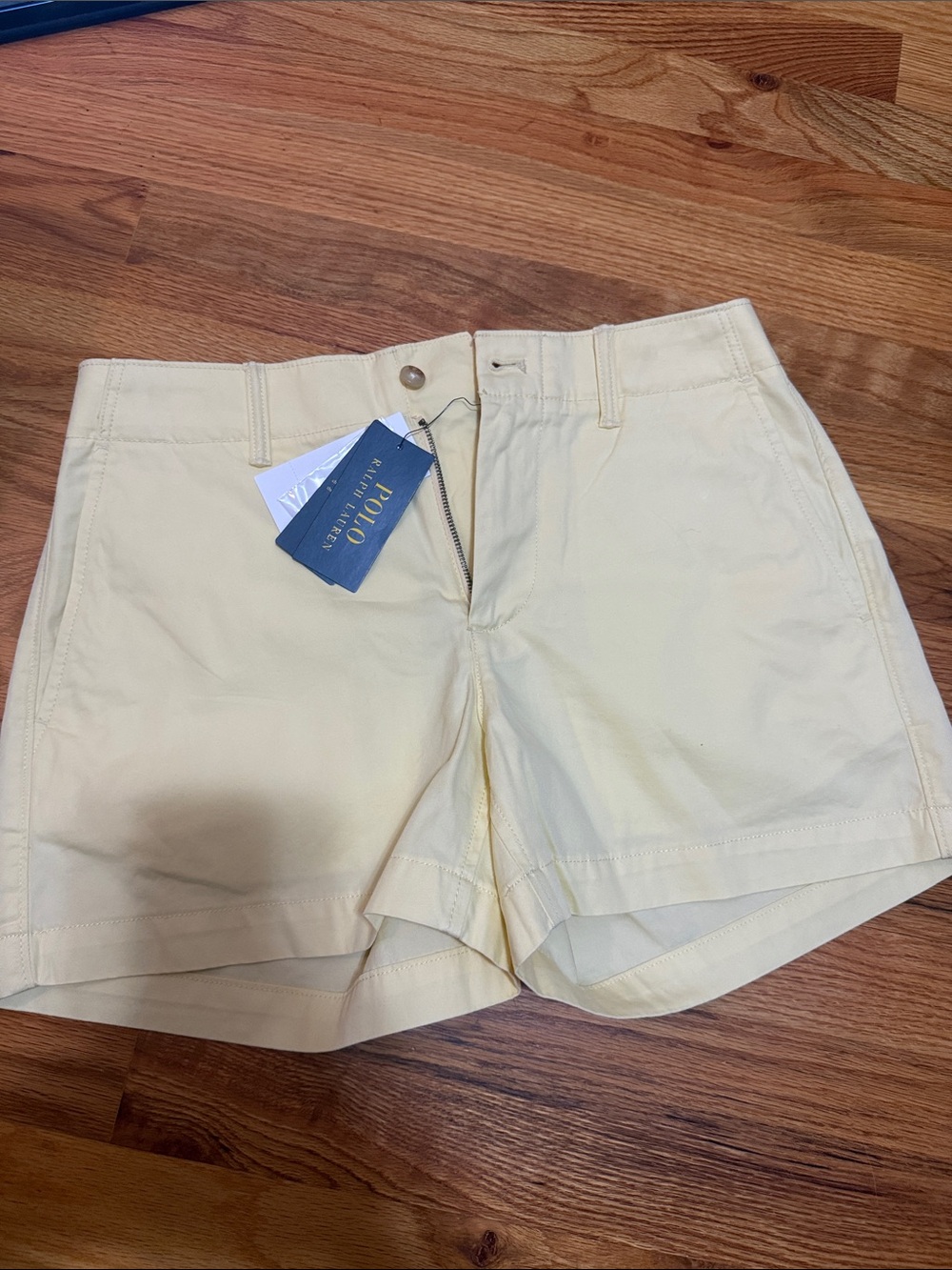 Polo by Ralph Lauren Light Cream Cotton Chino Bermuda Shorts